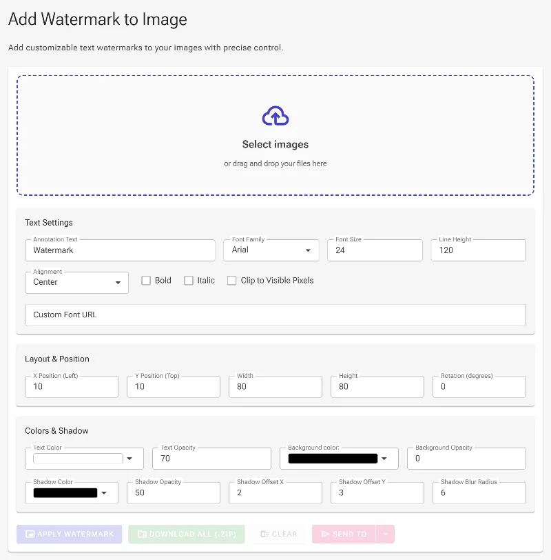 Open the Watermark Tool