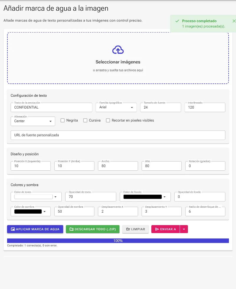 Aplica los cambios y descarga