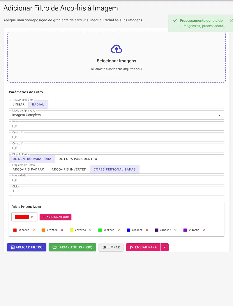 Aplique o Filtro e Transfira