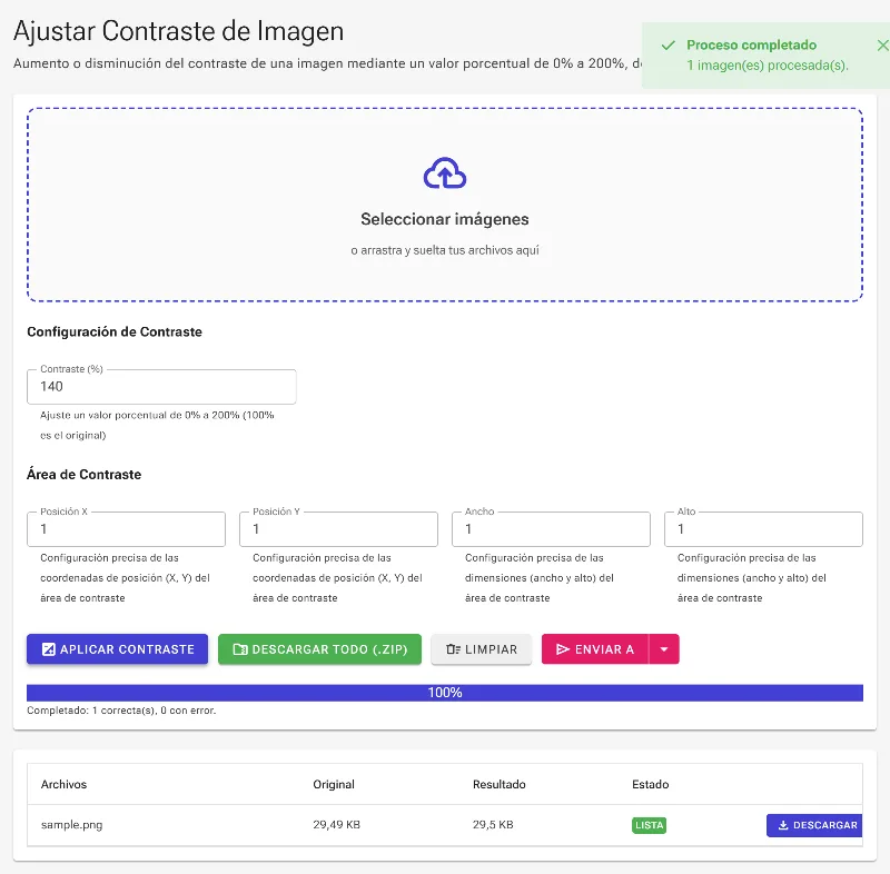 Aplica el contraste y descarga tu imagen