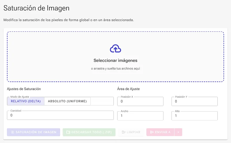 Abre el ajustador de saturación