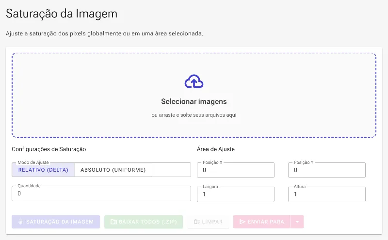 Abra o Ajustador de Saturação