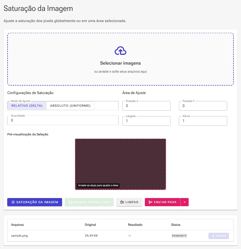 Envie suas imagens