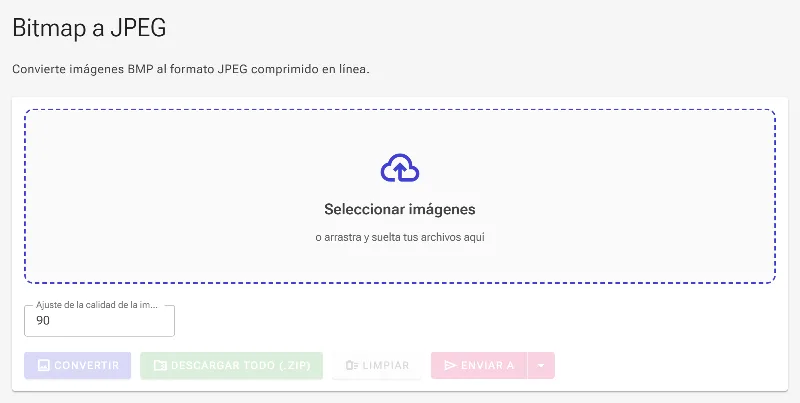 Abre el convertidor de JPEG