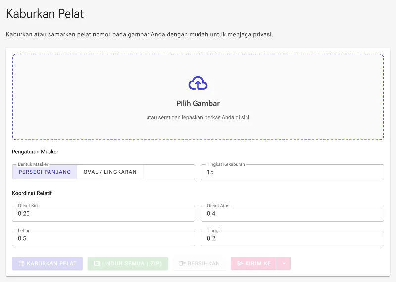 Buka alat pemburam pelat nomor