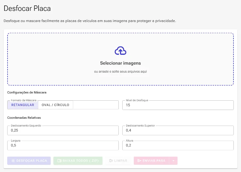 Abra a ferramenta de borrar placa