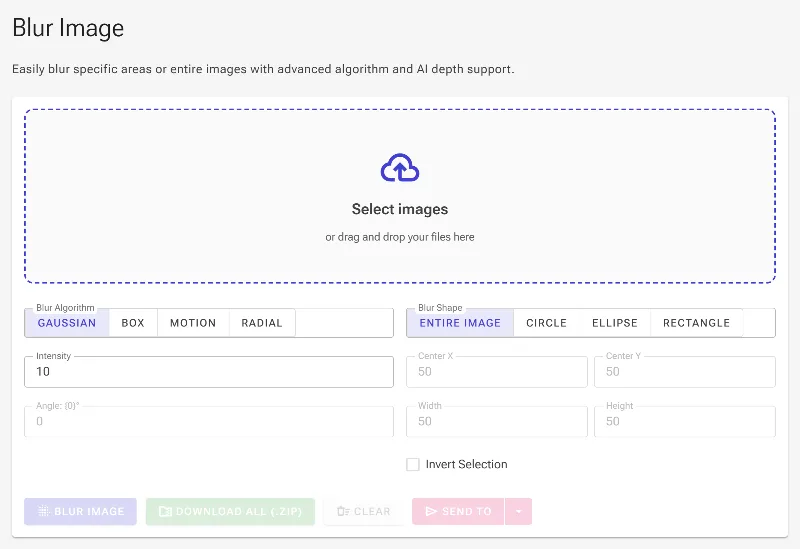 Open the Blur Image tool
