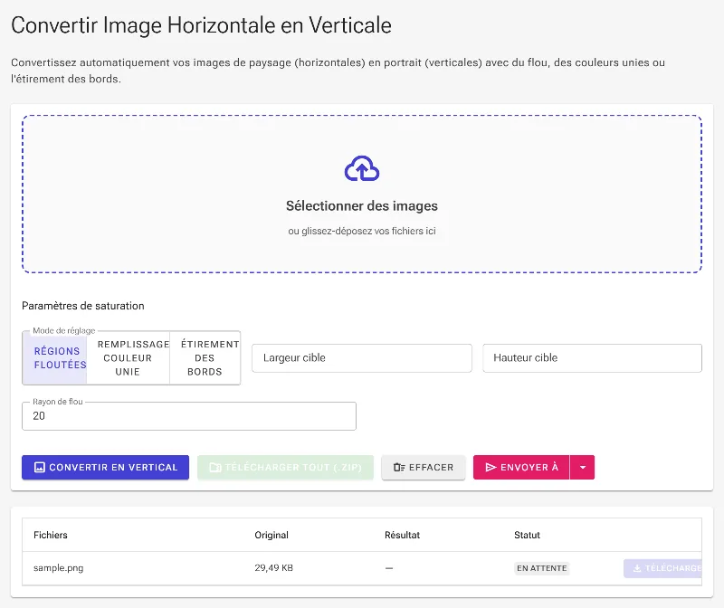 Téléchargez votre photo horizontale