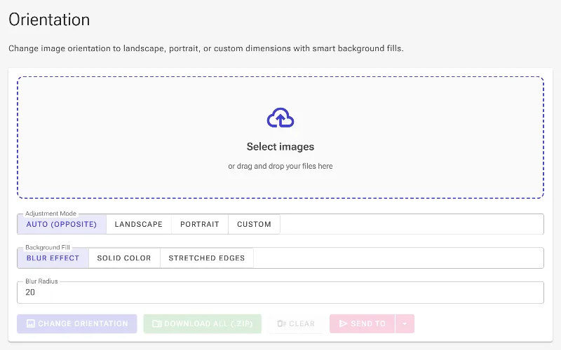 Open the Orientation Tool