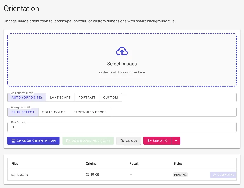 Upload your source images