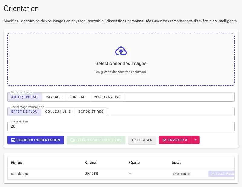Téléchargez vos images sources