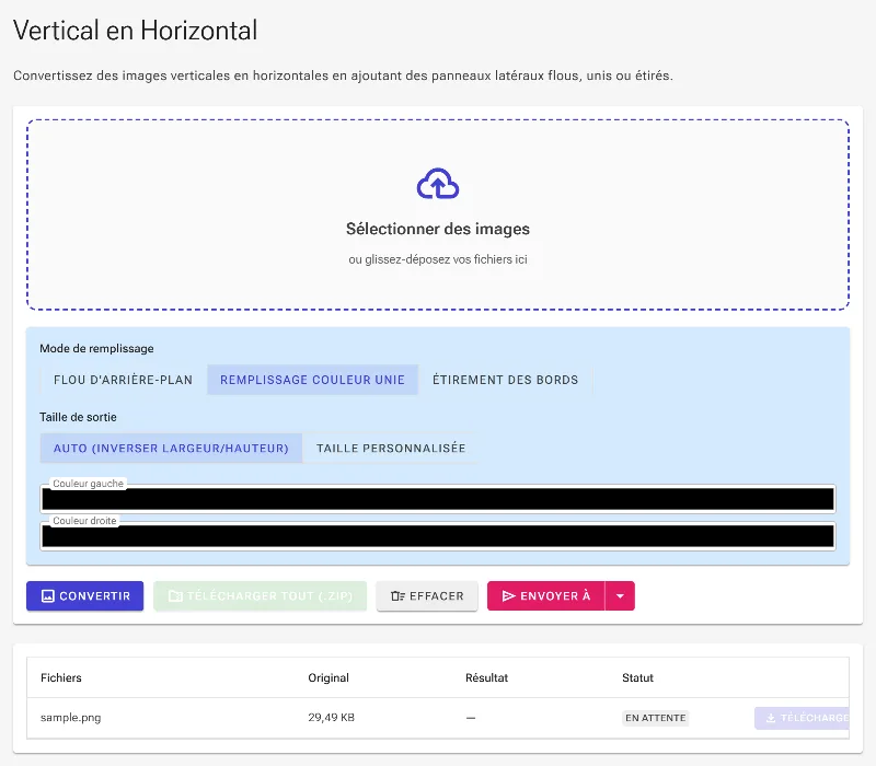Sélectionnez des piliers de couleur unie