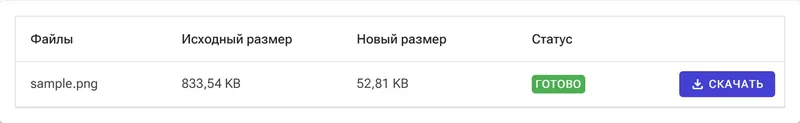 Конвертируйте и скачайте результаты