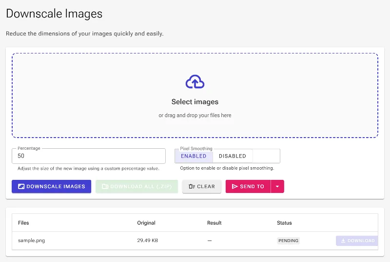Upload your source images