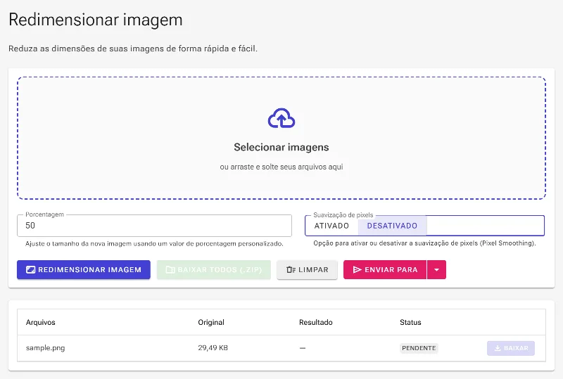 Alternar suavização de pixels