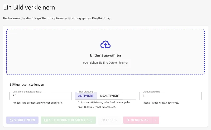 Das Verkleinerungs-Tool öffnen