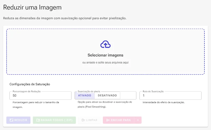 Abra a Ferramenta de Redução