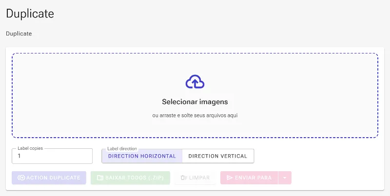 Abra a ferramenta de duplicação de imagens