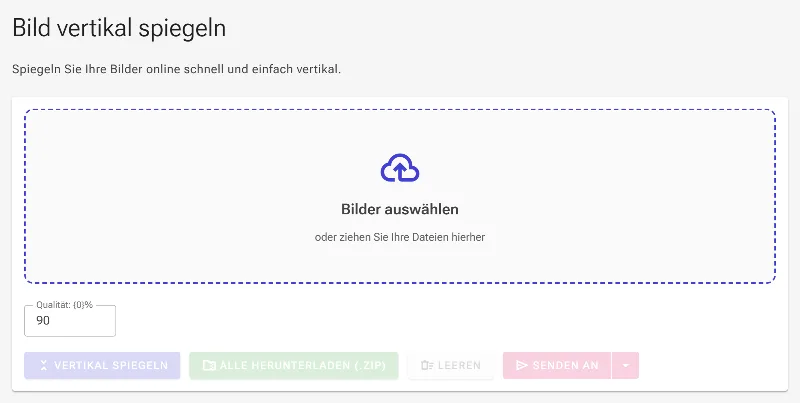 Das Tool zum vertikalen Spiegeln öffnen