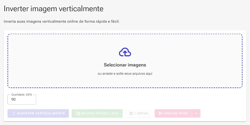 Abra a ferramenta de inversão vertical