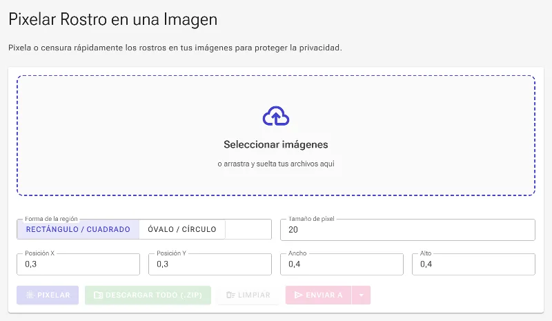 Abre la herramienta de pixelación de rostros