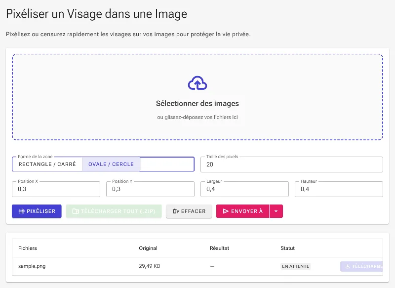 Choisissez une forme rectangulaire ou ovale