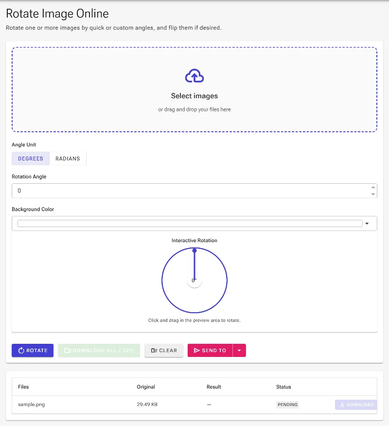 Upload your target images