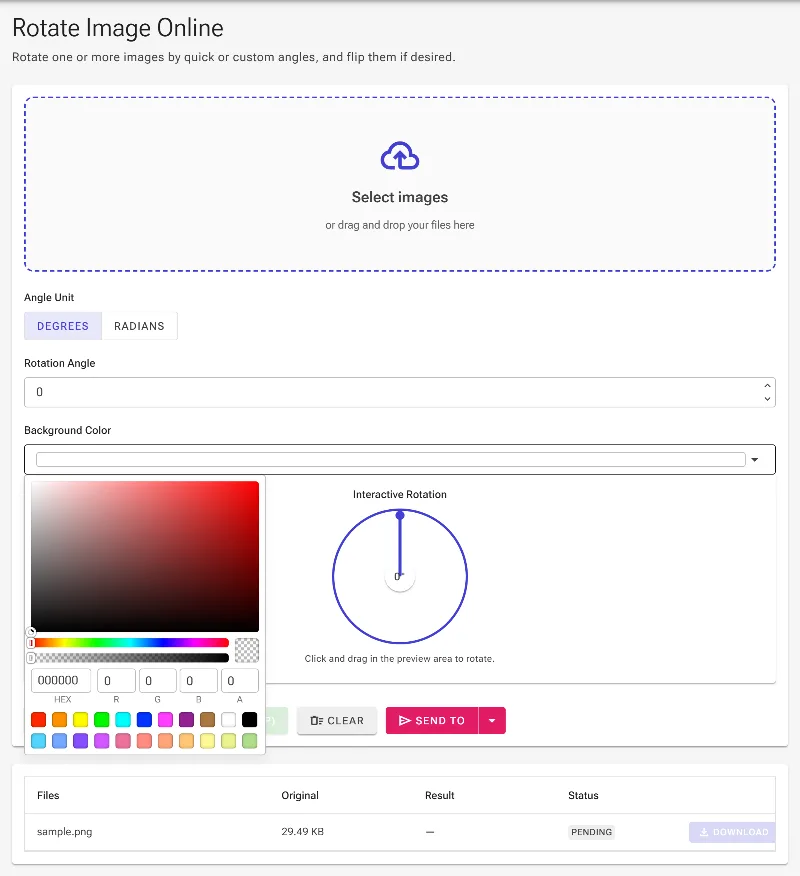 Customize the background color