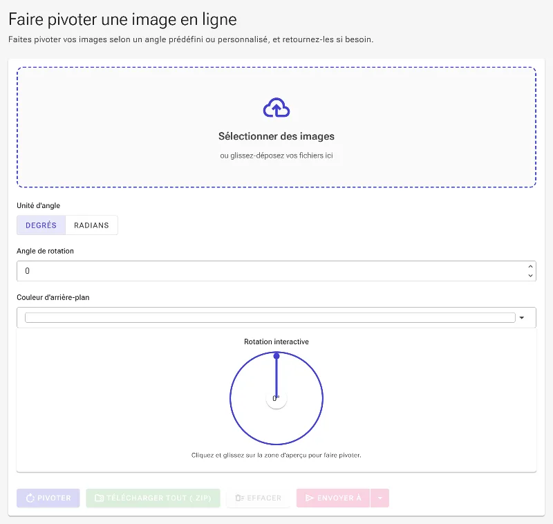 Ouvrez l'outil de rotation d'image