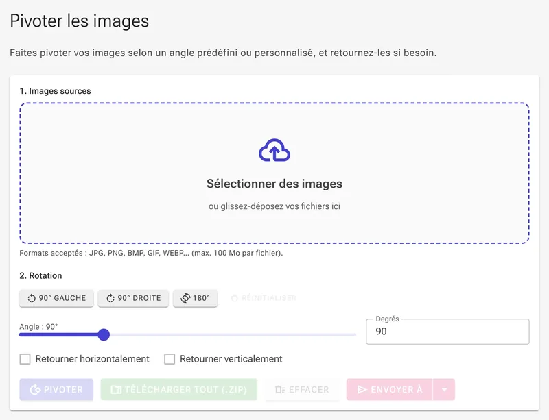 Importez votre ou vos images