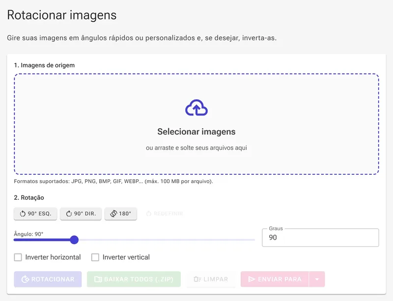 Carregue sua imagem ou imagens