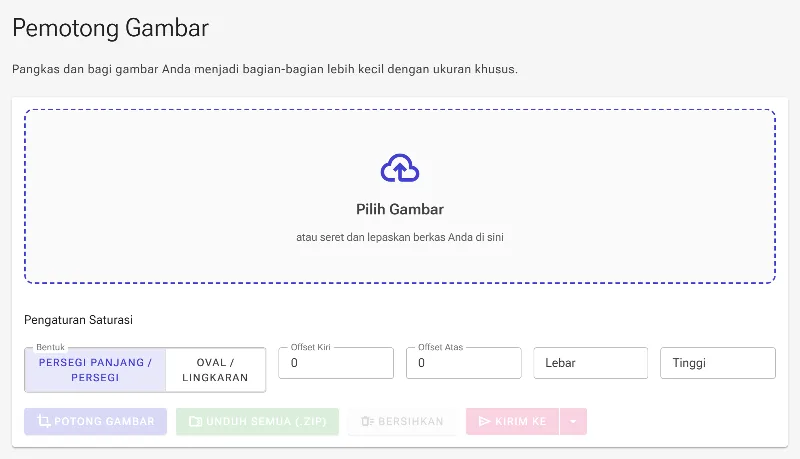 Buka alat Image Slicer