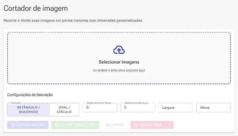 Abra a ferramenta de corte de imagem