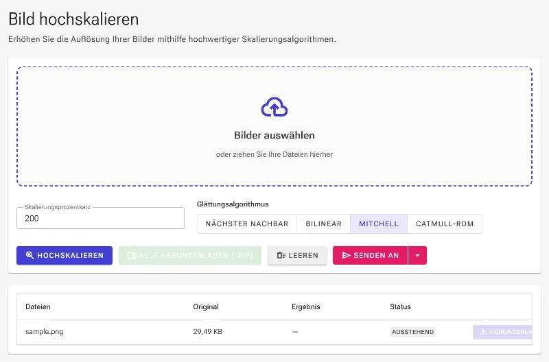Laden Sie Ihr Quellbild hoch