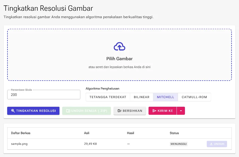 Unggah gambar sumber Anda
