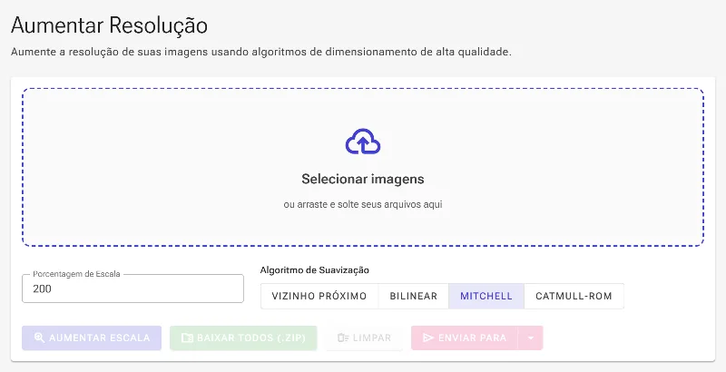 Explore a ferramenta de aumento de resolução de imagem