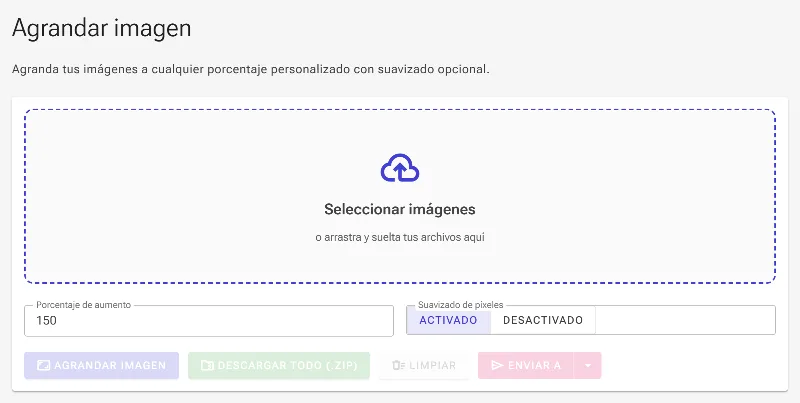 Abre la herramienta de ampliación de imágenes