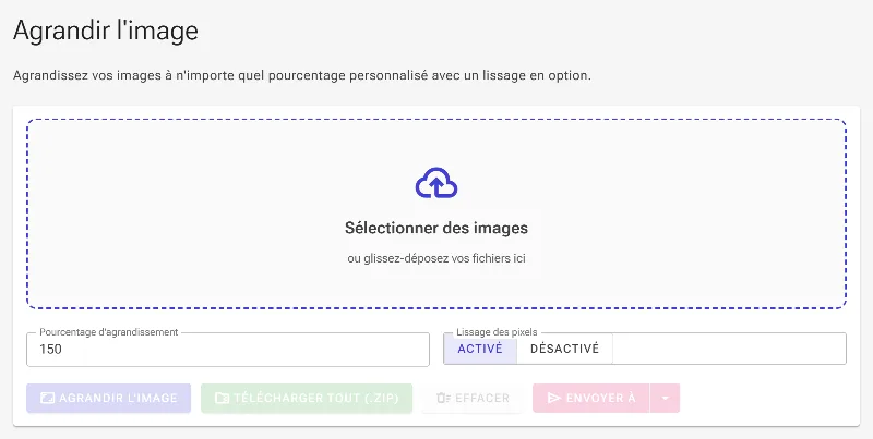 Ouvrir l'outil d'agrandissement d'image
